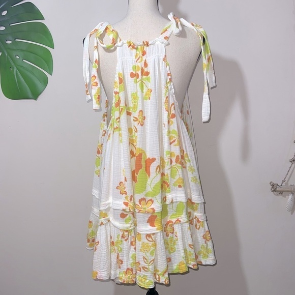 Free People Fleur Printed Tunic Mini Dress in Retro Combo Sz. Small - Picture 7 of 13
